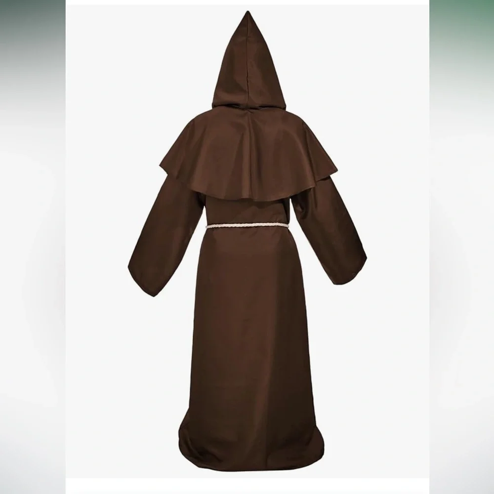 Medieval Hooded Monk Robe Costume Friar Priest Robe
Cloak Renaissance Costume -S - Picture 3 of 7
